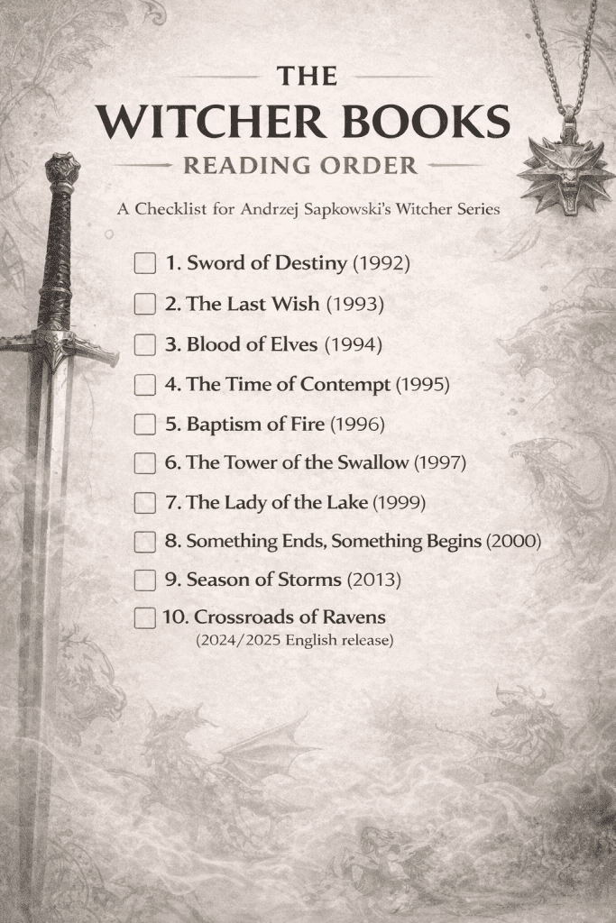 The Witcher Books in Publication Order Checklist
